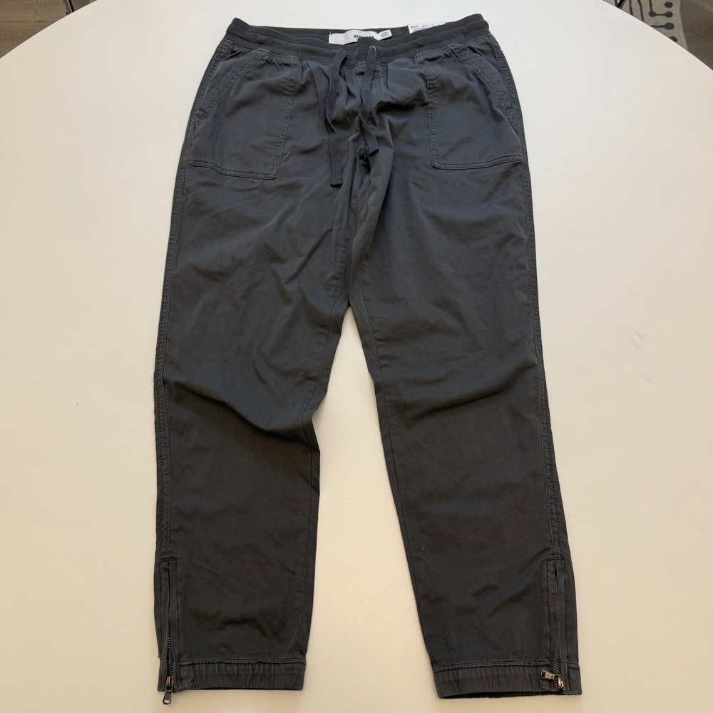 Sonoma Mens Small Gray Mid Rise Jogger Pants Ankle Zip WS11X020RS1